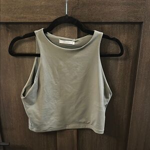 ReoRia Green Sleeveless Crop Tank Top